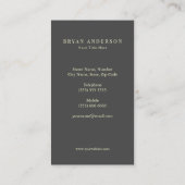 ミニマリスト金ゴールドはホイールロゴの名刺を出荷 名刺 (裏面)