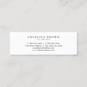 ミニマリスト金ゴールドチャクラ瞑想用名刺 スキニー名刺 (裏面)