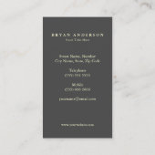 ミニマリスト金ゴールドマイク 名刺 (裏面)