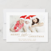 ミニマリスト金ゴールドリメリートルクリスマスベビー誕生 シーズンカード (正面)