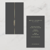 ミニマリスト金ゴールド小麦名刺 名刺 (正面/裏面)