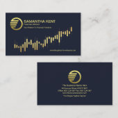 ミニマリスト金ゴールド投資グラフ財務顧問 名刺 (正面/裏面)