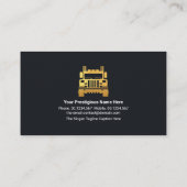 ミニマリスト金ゴールド線ロングホール貨物輸送 名刺 (裏面)