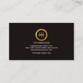 ミニマリスト金ゴールド電波音響技術者 名刺 (裏面)