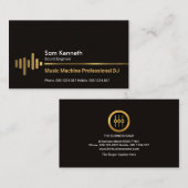 ミニマリスト金ゴールド電波音響技術者 名刺 (正面/裏面)