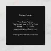 ミニマリスト金箔正方形ビジネスカード スクエア名刺 (裏面)