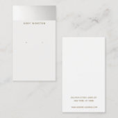 ミニマリスト銀イヤリング表示ホルダー 名刺 (正面/裏面)