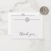 ミニマリスト銀曼荼羅ありがとう ノートカード (正面/裏面インサイチュ)