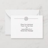 ミニマリスト銀曼荼羅ありがとう ノートカード (裏面)