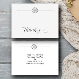 ミニマリスト銀曼荼羅ありがとう ノートカード