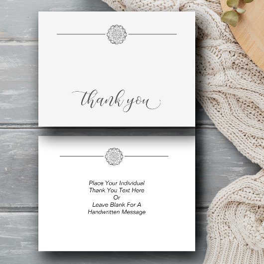 ミニマリスト銀曼荼羅ありがとう ノートカード