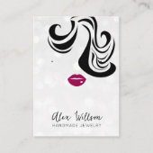 ミニマリスト銀《写真》ぼけ味波毛モダンジュエリー 名刺 (正面)