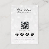 ミニマリスト銀《写真》ぼけ味波毛モダンジュエリー 名刺 (裏面)