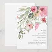 ミニマリスト開花|結婚’s 招待状 (正面/裏面)