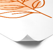 ミニマリスト離れオレンジ線 ポスター (角)