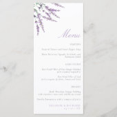 ミニマリスト離れパインズ&パインコーン冬の結婚式 メニュー (正面)