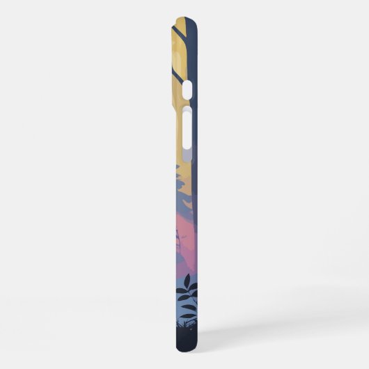 ミニマリスト電話ケース森の神秘的なニンフ iPhoneケース (左側面)