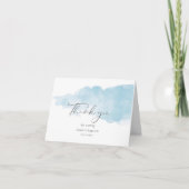 ミニマリスト青い男の子バプテスマ感謝していスあなた カード (正面)