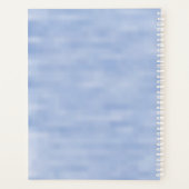 ミニマリスト青空名前をカスタムするモノグラムまたは年 プランナー手帳 (裏面)