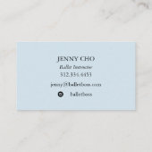 ミニマリスト青絵画紫のテクスチャ 名刺 (裏面)