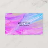 ミニマリスト青絵画紫のテクスチャ 名刺 (正面)