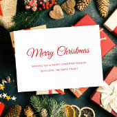 ミニマリスト非写真メリークリスマス シーズンカード