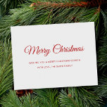 ミニマリスト非写真メリークリスマス シーズンポストカード<br><div class="desc">ミニマリスト非フォトメリークリスマスホリデーポストカード。機能スクエレガントリプトタイポグラフィ。</div>