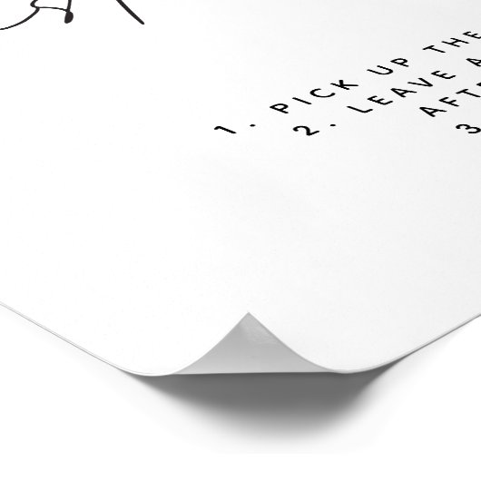 ミニマリスト音声ゲストブックサイン | Bohoゲストブック ポスター (角)