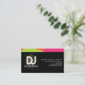 ミニマリスト音楽プロデューサー黒金ゴールドネオン 名刺 (スタンド正面)