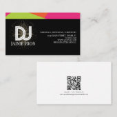 ミニマリスト音楽プロデューサー黒金ゴールドネオン 名刺 (正面/裏面)