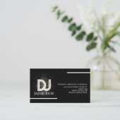 ミニマリスト音楽プロデューサー黒金ゴールド名刺 名刺 (スタンド正面)