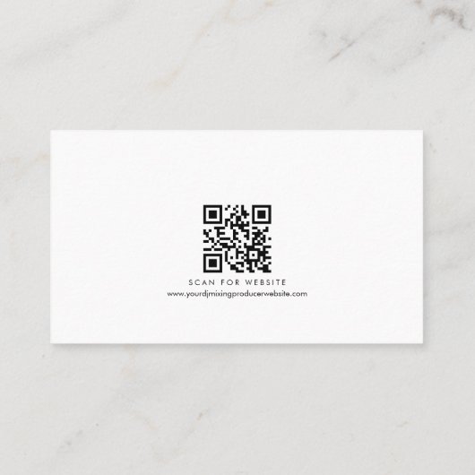 ミニマリスト音楽プロデューサー黒金ゴールド名刺 名刺 (裏面)