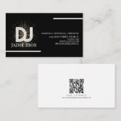 ミニマリスト音楽プロデューサー黒金ゴールド名刺 名刺 (正面/裏面)