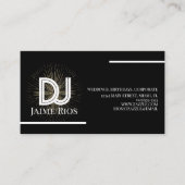 ミニマリスト音楽プロデューサー黒金ゴールド名刺 名刺 (正面)