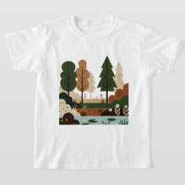 ミニマリスト風の自然風景 Tシャツ