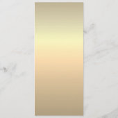 ミニマリスト風ゴールドの結婚式 メニュー (裏面)