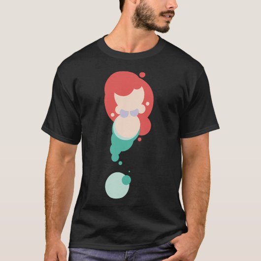 ミニマリスト風リトルマーメイド Tシャツ (正面)