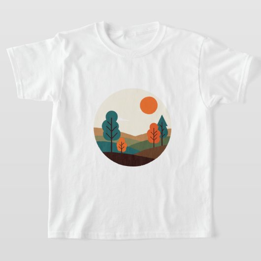 ミニマリスト風景 Tシャツ (レイダウン)