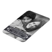 ミニマリスト風 Save the Date 現代の結婚式写真 マグネット (左側)