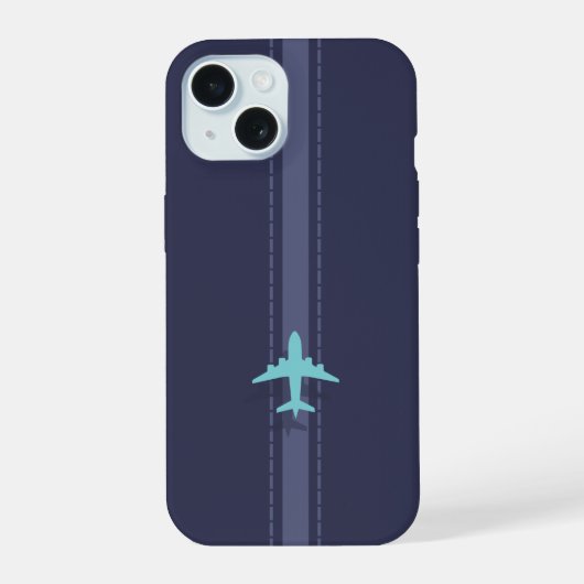 ミニマリスト飛行機 iPhone 15ケース (裏面)