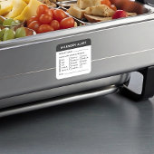 ミニマリスト食品安全アレルゲン警告情報 スクエアシール