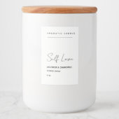 ミニマリスト香り付きキャンドルラベル フードラベル (正面)