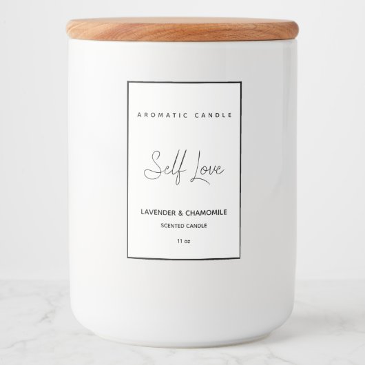 ミニマリスト香り付きキャンドルラベル フードラベル (正面)