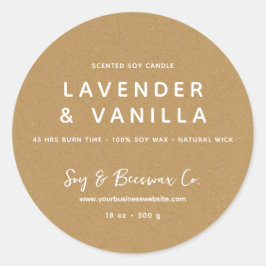 ミニマリスト香り大豆ビーズワックスキャンドルクラフト ラウンドシール