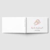 ミニマリスト馬蹄形 | 実在金結婚箔 ゲストブック (全面)