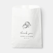 ミニマリスト馬蹄形 |白黒結婚の フェイバーバッグ (正面)