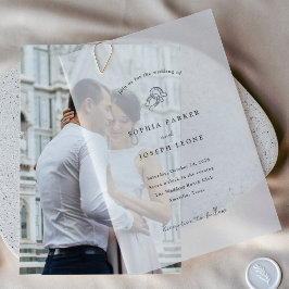 ミニマリスト馬蹄形 | 素朴結婚 ベラム紙招待状