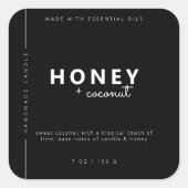 ミニマリスト高級キャンドルラベル スクエアシール (正面)