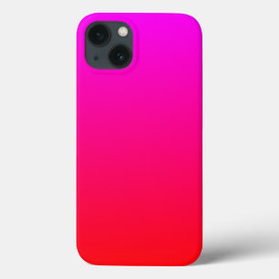 ミニマリスト鮮やかマゼンタからレッドへのグラデーション iPhone 13ケース
