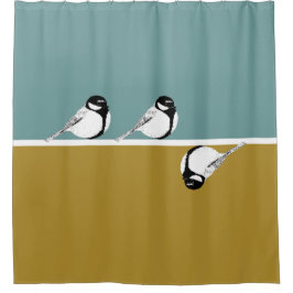 ミニマリスト鳥デザインシャワーカーテン シャワーカーテン